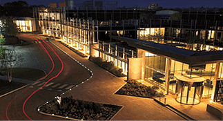 Image of an office complex at night
